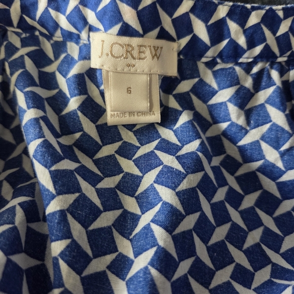 ⭐️J. Crew Blue and Pink Embroidered Top With Tassels Size 6 - Picture 5 of 5